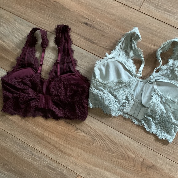 Aerie five bra bundle euc sz S & 34A lace strapless - Picture 9 of 16